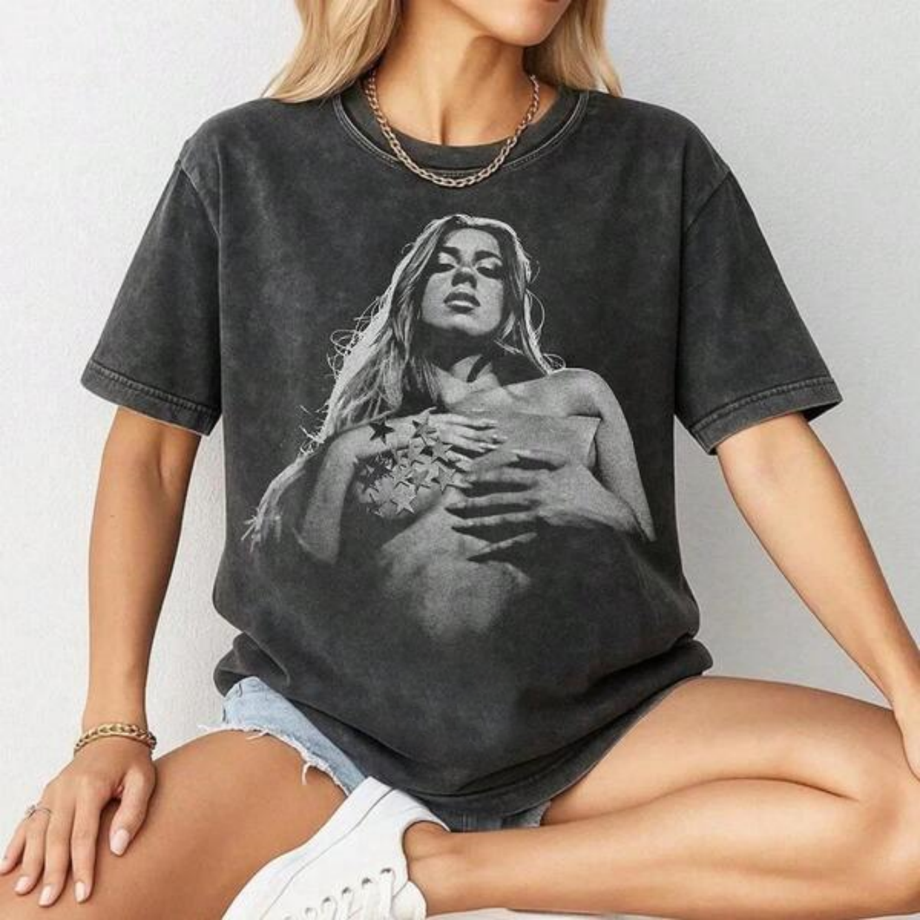 Washed Drop Shoulder Tee , Co Mfort Colors Tate Mcrae Shirt, Miss Possessive Tour 2025 T-Shirt,