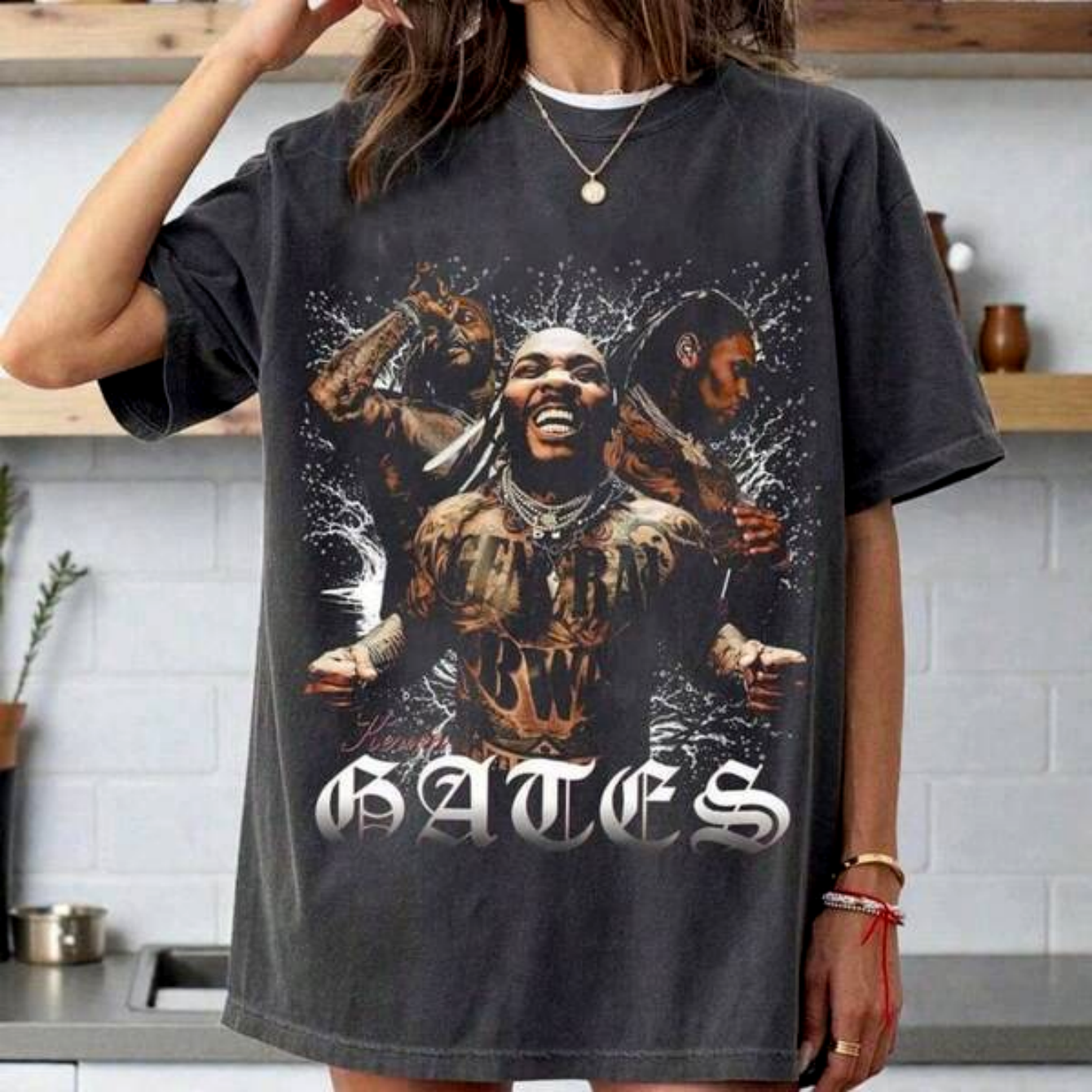 Washed Drop Shoulder Tee , KEVIN GATES The Amilio Vintage Rap Tour Graphic T-Shirt _ Y2K Hip Hop Streetwear Tee _ Comfort Color